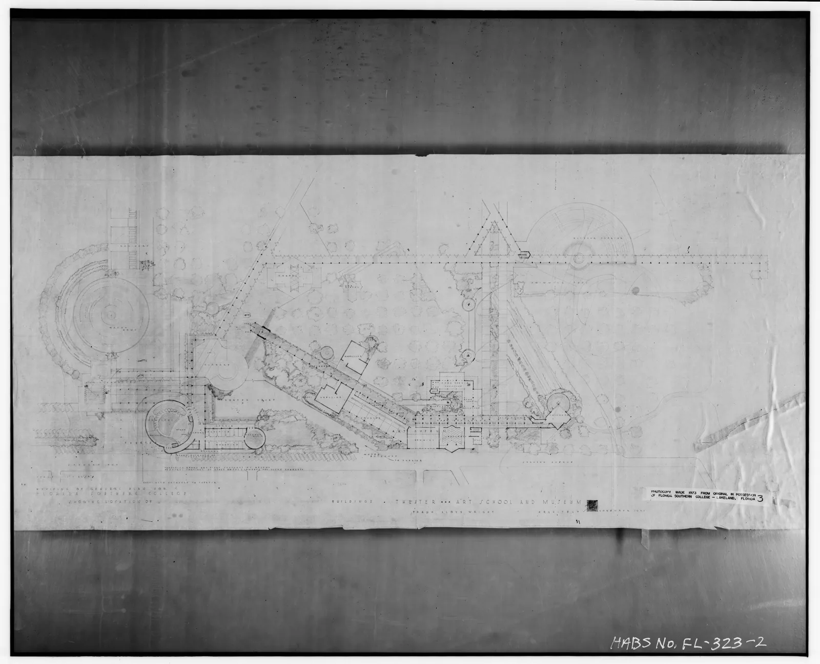 Revised architectural master plan with handwritten annotations