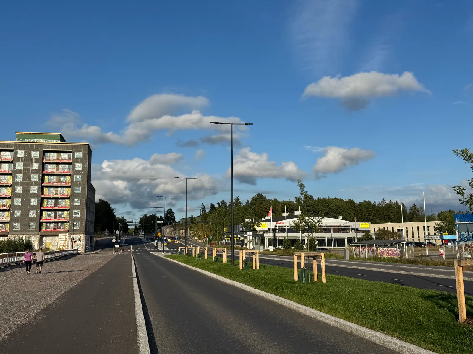 New residential construction on Tattariharjuntie street in Malmi-Tattariharju, Helsinki, Finland