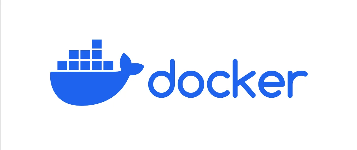 Docker logo: a blue whale carrying stacked containers, next to the wordmark